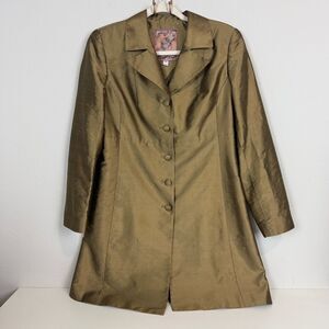 Z by Zelda Gold Silk Mid-length Jacket 4